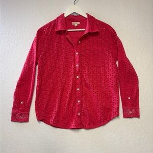 Roller Rabbit Pink Eyelet Blouse, XS